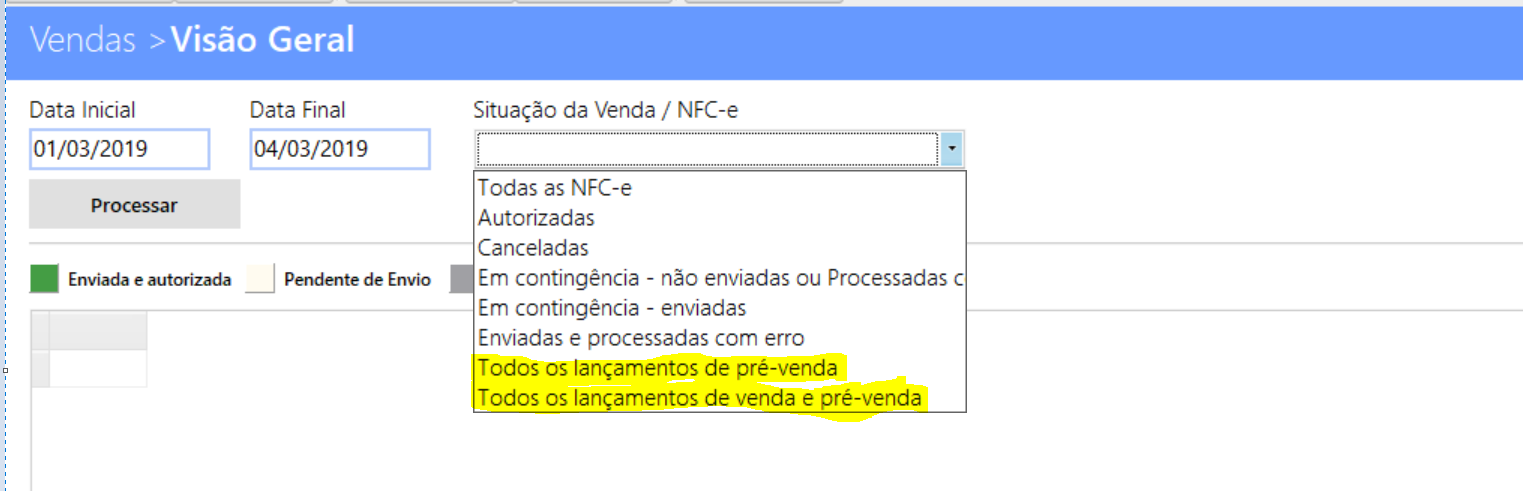 Wiki Novo Item Situacao Vendas